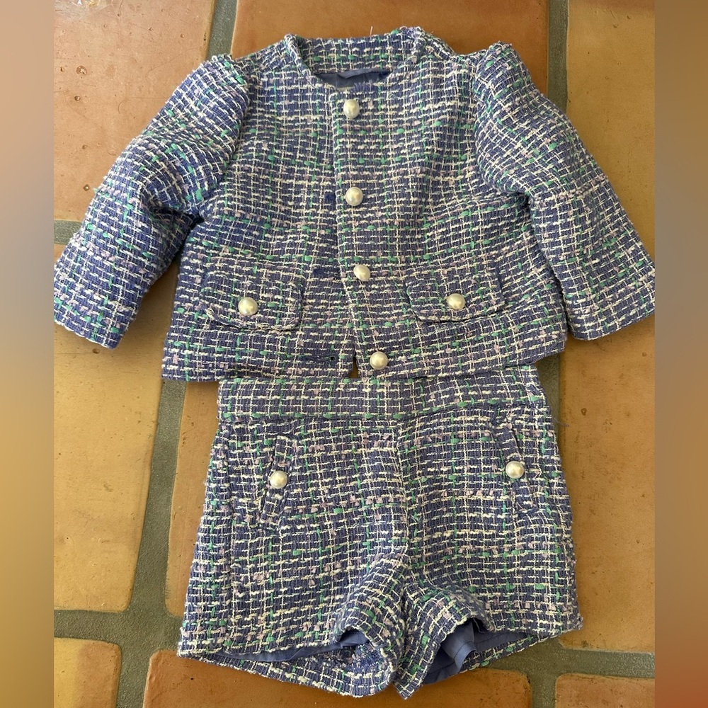 Janie and Jack Tweed Jacket and Shorts Set